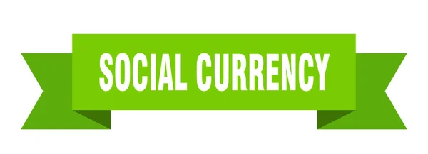 Lint Van Sociale Valuta Sociale Valuta Papieren Band Banner Teken — Stockvector