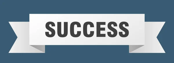 Succeslint Succes Papieren Band Banner Teken — Stockvector