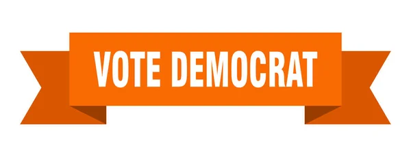 Volit Demokratickou Stuhu Hlasování Demokratické Papírové Kapely Transparentní Znamení — Stockový vektor