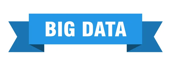 Big Data Ribbon Big Data Papierband Banner Zeichen — Stockvektor