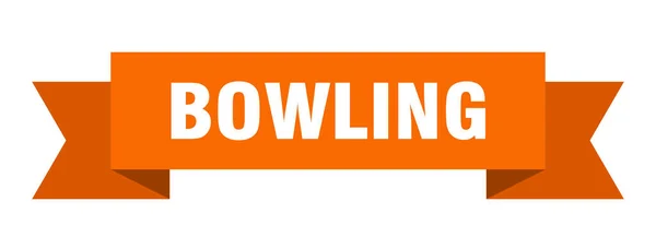 Bowlingband Vorhanden Bowling Papierband Banner Zeichen — Stockvektor