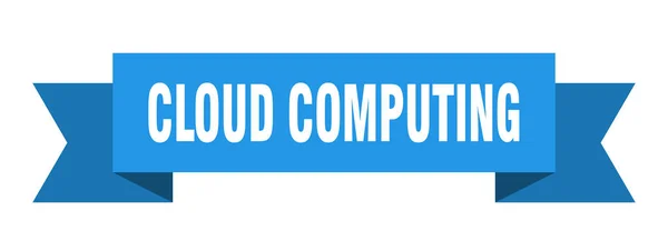 Cloud Computing Ribbon Cloud Computing Papierband Banner Zeichen — Stockvektor