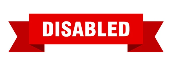 Nastro Disabili Cartello Banner Banda Carta Disabilitato — Vettoriale Stock