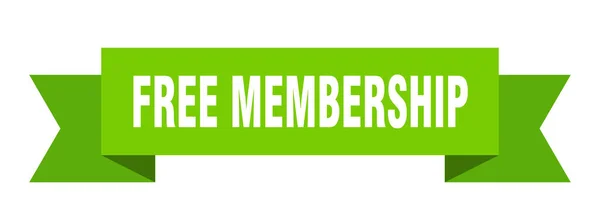 Kostenlose Mitgliedschaft Schleife Kostenlose Mitgliedschaft Papierband Banner Zeichen — Stockvektor