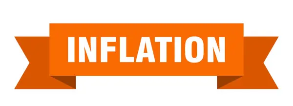 Inflační Stuha Znak Inflačního Papírového Pásu — Stockový vektor