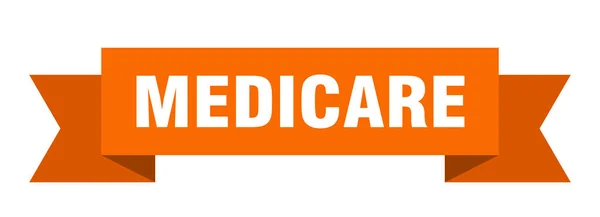 Sağlık Sigortası Kurdelesi Medicare Kağıt Bant Işareti — Stok Vektör