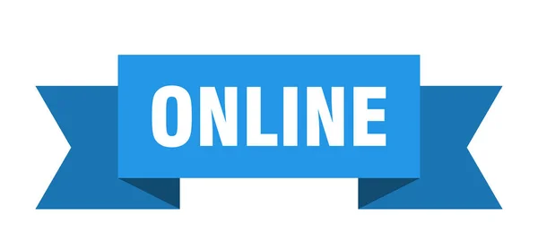 Online Stuha Banner Online Papírové Kapely — Stockový vektor