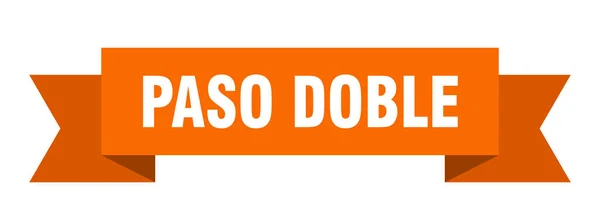 Paso Doble Cinta Paso Doble Banda Papel Banner Signo — Vector de stock