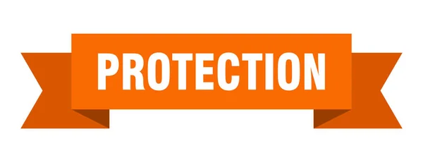 Cinta Protección Signo Banner Banda Papel Protección — Vector de stock