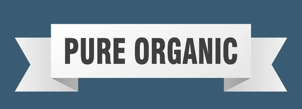 Saf Organik Kurdele Saf Organik Kağıt Bant Işareti — Stok Vektör