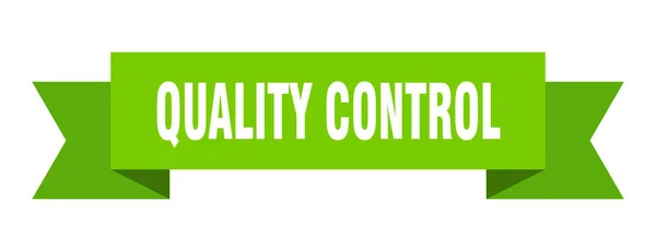 Fita Controle Qualidade Sinal Faixa Papel Controle Qualidade — Vetor de Stock