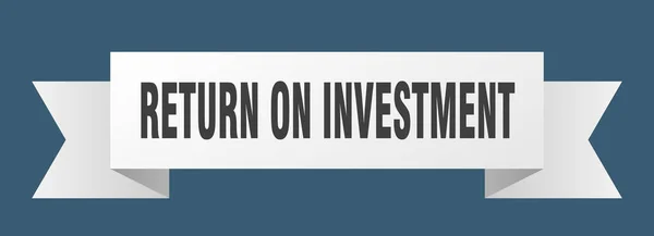 Return Investment Band Return Investment Papierband Banner Zeichen — Stockvektor