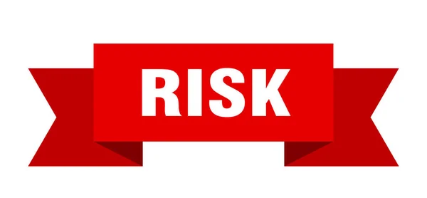 Risk Ribbon Risk Paper Band Banner Sign — Stock Vector