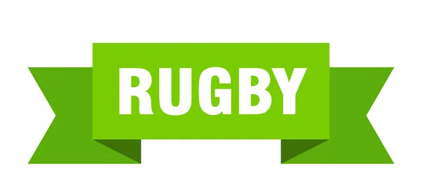 Wstążka Rugby Baner Rugby Papier Baner Znak — Wektor stockowy