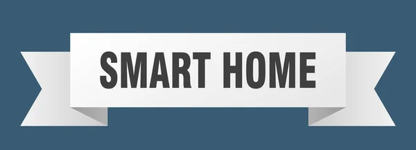 Smart Home Bändchen Smart Home Papierband Banner Zeichen — Stockvektor