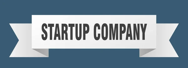 Startup Unternehmen Schleife Startup Unternehmen Papierband Banner Zeichen — Stockvektor