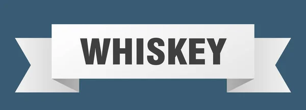 Whiskey Ribbon Whiskey Paper Band Banner Sign — Stock Vector