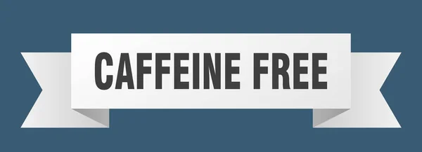 Κορδέλα Χωρίς Καφεΐνη Χωρίς Καφεΐνη Σύμβολο Μπάντα Χαρτί — Διανυσματικό Αρχείο