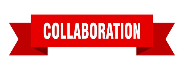 Kollaborationsband Zusammenarbeit Papierband Banner Zeichen — Stockvektor