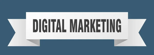 Digitales Marketingband Digitales Marketing Papierband Banner Zeichen — Stockvektor