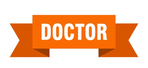 Dokter Lint Arts Papieren Band Banner Teken — Stockvector