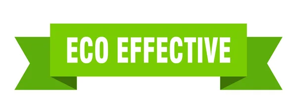 Ruban Éco Efficace Éco Efficace Bannière Bande Papier Signe — Image vectorielle
