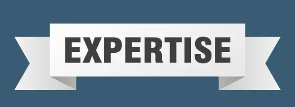 Expertislint Expertise Papier Band Banner Teken — Stockvector