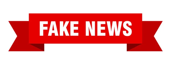 Fałszywa Wstążka Fake News Papier Baner Baner Znak — Wektor stockowy