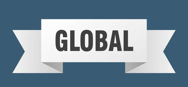 Globales Band Globales Papierband Banner — Stockvektor