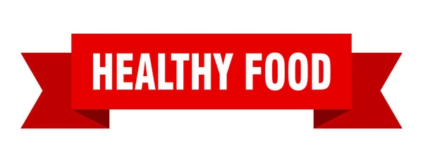 健康食品带 健康食品纸带横幅标志 — 图库矢量图片