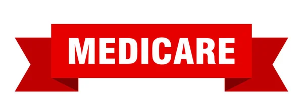 Medicare Ribbon Medicare Paper Band Banner Sign — Stock Vector