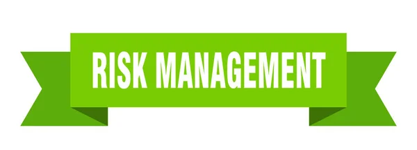 リスク管理リボン リスクマネジメントペーパーバンドバナーサイン — ストックベクタ