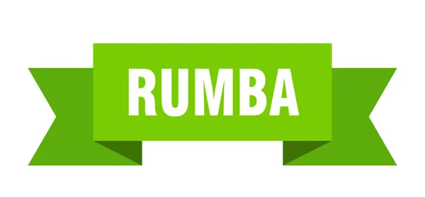 Rumba Ribbon Rumba Paper Band Banner Sign — Stock Vector
