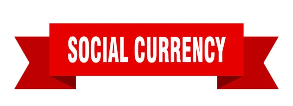 Ruban Monnaie Sociale Bannière Bande Papier Monnaie Sociale Signe — Image vectorielle