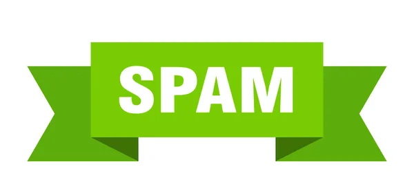 Fita Spam Sinal Banner Faixa Papel Spam — Vetor de Stock
