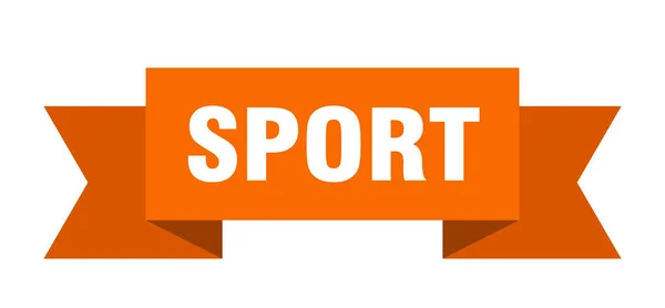 Sportlint Sport Papieren Band Banner Teken — Stockvector