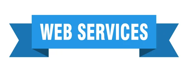 Web Services Ribbon Web Services Papierband Banner Zeichen — Stockvektor