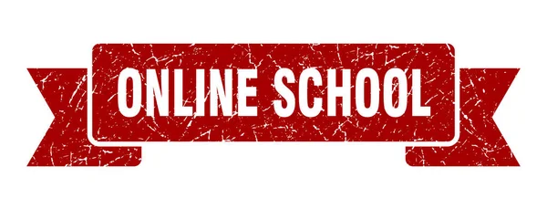 Лайн Школьный Знак Онлайн Ретро Группа Школы Винтажа — стоковый вектор