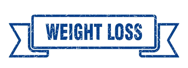 Weight Loss Ribbon Sign Weight Loss Vintage Retro Band — Stock Vector
