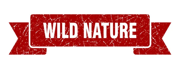 Schilder Mit Wilder Natur Wild Nature Vintage Retro Band — Stockvektor