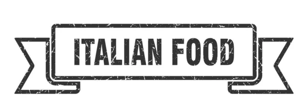 Italienisches Essensband Zeichen Italienisches Food Vintage Retro Band — Stockvektor