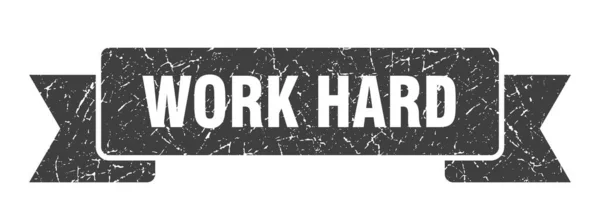 Werk Hard Lint Teken Hard Werken Vintage Retro Band — Stockvector