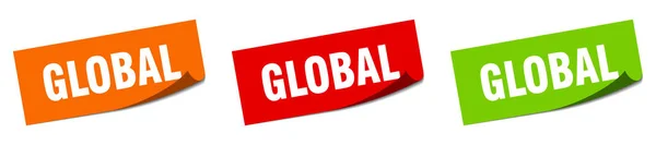 全球丝带标志 全球复古乐队 — 图库矢量图片