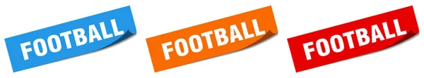 Football Paper Peeler Sign Set Football Sticker — Stock Vector