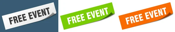 Бесплатный Набор Знаков Чистки Бумаги Мероприятии Free Event Stiker — стоковый вектор