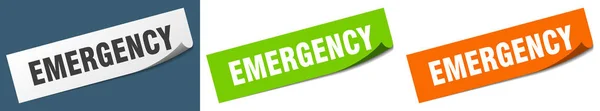 Sinal Descascador Papel Emergência Etiqueta Emergência —  Vetores de Stock
