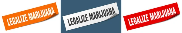 Légaliser Ensemble Pancarte Éplucheur Marijuana Légaliser Autocollant Marijuana — Image vectorielle