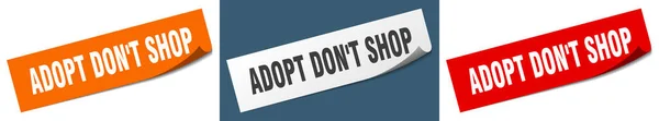 Покупай Набор Чистки Бумаги Adopt Don Shop Sticker — стоковый вектор