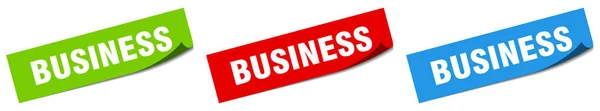 Business Paper Peeler Sign Set Business Sticker — Stock Vector