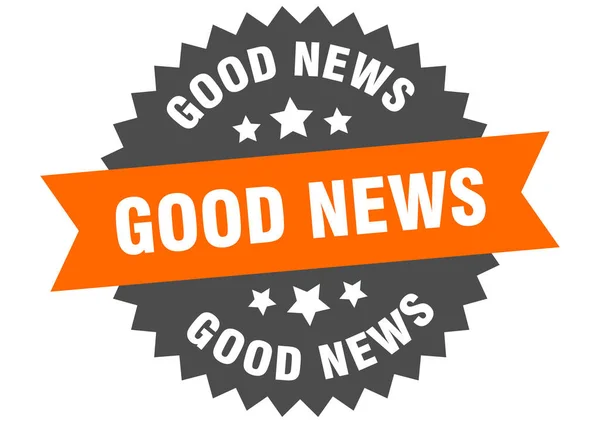 Хорошие Новости Круглые Изолированные Ленты Этикетки Хорошие Новости — стоковый вектор